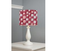 Smiley Faces Red lightshade - 20 x 18.5cm Table Drum Shade | 2D6FC5