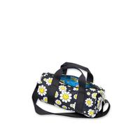 Smiley Flowers Black Recycled Small Weekender, White, black