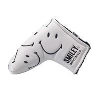 Smiley Golf Club Headcover - Classic Blade Putter - White