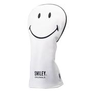 Smiley Golf Club Headcover - Classic Driver - White/Black