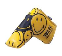Smiley Golf Club Headcover - Stacked Blade Putter - Yellow/Black