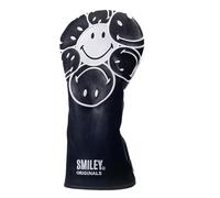 Smiley Golf Club Headcover - Stacked Hybrid - Black/White