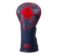 Smiley Golf Club Headcover - Stacked Hybrid - Navy/Red