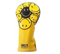 Smiley Golf Club Headcover - Stacked Hybrid - Yellow/Black