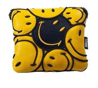 SMILEY ORIGINAL STACKED MALLET PUTTER HEADCOVER - YELLOW / BLACK