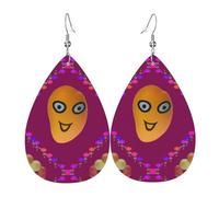 Smiley Mango Leather earrings, European and American style earrings for young women, birthday gifts/Valentine's Day gifts