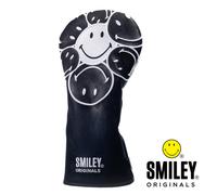 Smiley Golf Club Headcover - Stacked Hybrid - Black/White