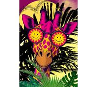 Smiley Safari Vibes: A Funky Pink Giraffe Lined Notebook: A bold and playful journal with 300 lined pages for daily thoughts, notes, and doodles