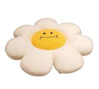 Smiley Sunflower Cushion Pillow, Flower Shaped Plush Seat Cushion, Soft Throw Pillow for Bedroom Living Room Decor, 40/60/80cm, Flower Decorative Cushions for Kids Adults (Yellow core,80cm*80cm)