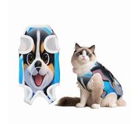 Smiley The Dog Recovery Suit for Dogs Cats After Surgery,Pet Recovery Shirt, Dog Onesies Pet Surgery Recovery Suit