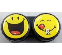 Smiley World Flat Contact Lens Storage Cases - Huge Selection Available (Black Smile)