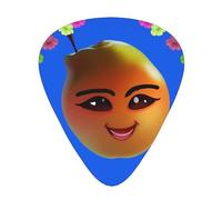 Smiley Yellow Pear Guitar picks 12 pieces, ABS material, smooth edges, comfortable feel, 3 optional thicknesses