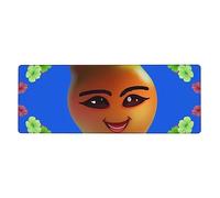 Smiley Yellow Pear Mouse Pad 11.8x31.5 Inches, Non-Slip, Large Size Mouse Pad for Gamers and Office Use.