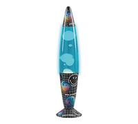SmileyWorld® 16-Inch Blue Lava Lamp, Retro Mood Light for Bedrooms | Flowing Blue Wax | Officially Licensed Product | E14 Bulb Creates Colourful Retro Ambience for Bedrooms and Gaming Rooms.