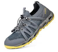 Smilice Trail-to-Stream Water Shoes for Couples - Quick-Dry Mesh & Drainage Sole Dark Grey