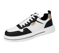 Smilice Urban Flex Daily Shoes - Microfiber Upper & Flex-Grip Sole for Commutes White Black