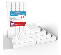 SmilinFit Magic Cleaning Erasers, Kitchen Sponge 10 Pack 2X Density Melamine Sponge Foam Pads, Multi-Functional Car Cleaning Supplies Cleaner for Kitchen, Bathroom, Shower, Window, Wall Cleaner