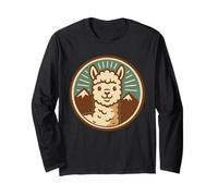 Smiling Alpaca Andes Adventure Design Long Sleeve T-Shirt