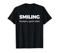 Smiling (Always a Good idea) Value Graphic T-Shirt, Men, Black, L