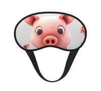 Smiling Animal Sleep Mask for Side Sleeper, Blackout Eye Mask for Women Men, Zero Pressure Sleeping Masks Soft Breathable Eye Cover Comfortable Blindfold Eyeshade for Night Sleep
