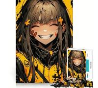 Smiling Anime Girl 1000 Pieces Jigsaw Puzzles for Adults Think Smart Toy Quiet Fun Accurate Cut 38x26cm