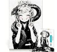 Smiling Anime Girl with Snake 1000 Piece Jigsaw Puzzles for Adults Jigsaw Logic Toy Indoor Play Precision Cut Cherished Gift 38x52cm