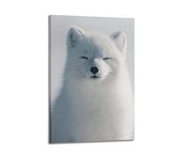 Smiling Arctic Fox Wall Art, Charming Decor, Home Poster Artistic Wall Mural Modern Hanging Decor Poster20x30inch(50x75cm)