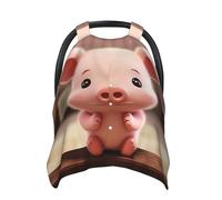 Smiling Baby Car Seat Canopy Cover, Multi Use Breathable Nursing Breastfeeding Covers for Mom Soft Stroller Sun Shade Newborn Shower Gift