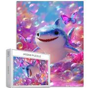 Smiling Baby Shark 1000 Piece Jigsaw Puzzles for Adults Ocean World Art Jigsaw Puzzle Challenging Family Activity Games Colorful DIY Craft Puzzle for Home Decor Gifts 20×27 Inches