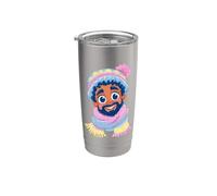 Smiling Bearded Man Winter Portrait Character Graphic Curly Stainless Steel Insulated Tumbler
