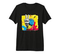 Smiling Buddha Peace Sign Pop Art Zen Graphic Spiritual Premium T-Shirt