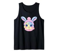 Smiling Bunny Winter Cute Rabbit Portrait Graphic Pink Pom Tank Top