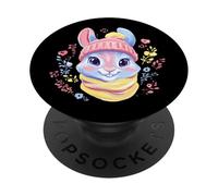 Smiling Bunny Winter Cute Rabbit Portrait Graphic Yellow PopSockets Adhesive PopGrip