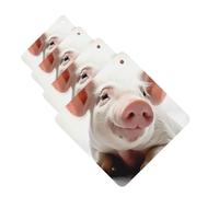 Smiling Car Air Fresheners Cards Set of 4 Pieces Personalized Car Fresheners Gifts for Men Women Auto Aromatherapy Tablets Hanging Scented Cards for Wardrobe Bathroom