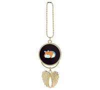 Smiling Car Pendant, Rear View Mirror Hanging Ornament, Auto Decor for Rearview Mirror, Keychain Golden-Style
