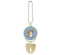 Smiling Car Pendant, Rear View Mirror Hanging Ornament, Auto Decor for Rearview Mirror, Keychain Golden-Style
