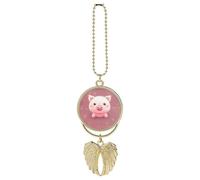 Smiling Car Pendant, Rear View Mirror Hanging Ornament, Auto Decor for Rearview Mirror, Keychain Golden-Style