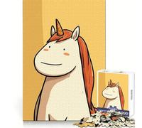 Smiling Cartoon Unicorn Puzzles for Adults 1000 Pieces Strengthen Memory Stress Relief Smooth Edge Heartfelt Gift 50x75cm