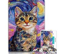 Smiling Cat 1000 Piece Jigsaw Puzzle for Adults Teens,Decompressing Intellectual Educational Toy Birthday Present,Gifts,Wall Art (75x50cm)