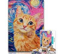 Smiling Cat Jigsaw Puzzles for Adults Teenagers Jigsaws Puzzle,Educational Games Home Decoration Suitable for Desktop Decoration (38x26cm)
