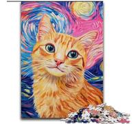 Smiling Cat Jigsaws 1000 Pieces for Teenagers, Suitable for People Aged 14 And Above Home Decoration Gift Ideas (26x38cm)
