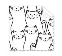 Smiling Cat Protect Animal Pet Lover Glasses Cloth Cleaning Cloth Gift Phone Screen Cleaner 5pcs