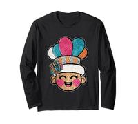 Smiling Chef Colorful Hat Delight Long Sleeve T-Shirt