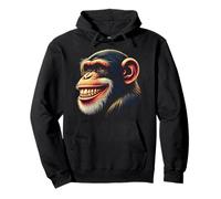 Smiling Chimpanzee Chimp Monkey Face Pullover Hoodie