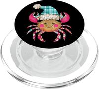 Smiling Christmas Crab Holiday Cheer PopSockets PopGrip for MagSafe