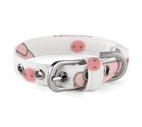 Smiling Collar Easy-Fastening Buckle，Pet Supplies Adjustable ，Dog Collar The D-Ring Design Allows for Towing Or Hanging Tags，for Small to Medium-Sized Dogs.