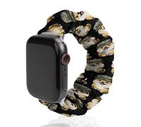 Smiling Corgi Dog in Military Hat Funny Stretch Bands Compatible with IWatch Replacement Smart Watch Strap