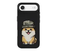 Smiling Corgi Dog in Military Hat Lightweight Phone Cases Covers Compatible with 17