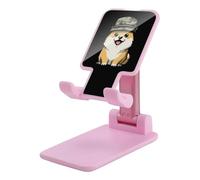 Smiling Corgi Dog in Military Hat Novelty Cell Phone Stand Adjustable Phone Holder