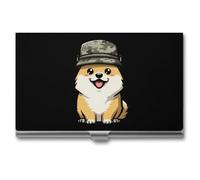 Smiling Corgi Dog Printed Business Card Holders Name Cards Cases